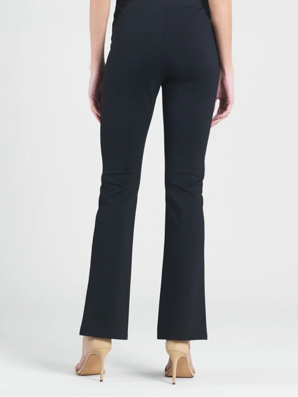 Clara Sun Woo Ponte Knit Black Kick Front Slit Pull On Pants $109. Excellent XS - Picture 4 of 14